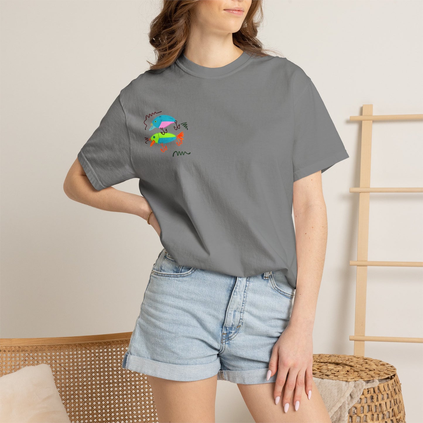 Goin' Fishin' In The Dark T-Shirt — Colorful Fishing Quote Tee