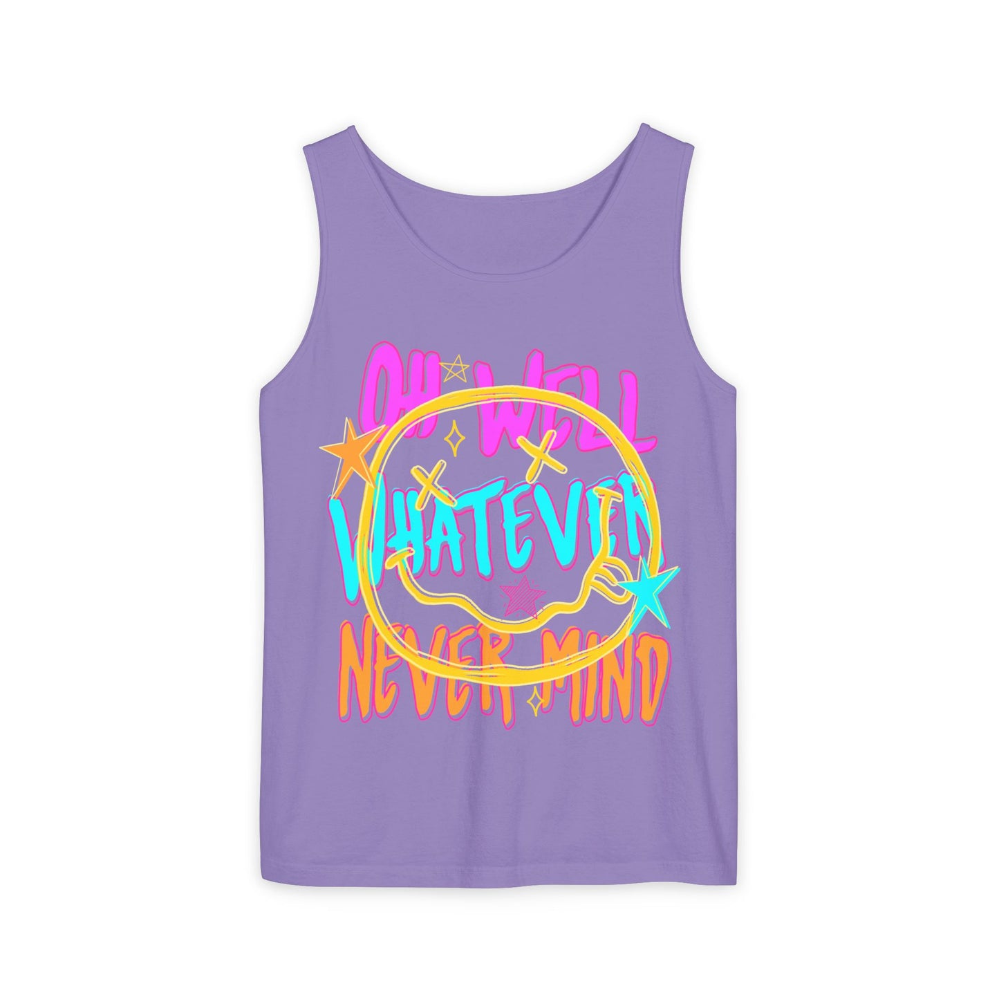 Whatever Tank Top — Colorful Retro 'Oh Well, Whatever, Never Mind' Graphic Tank