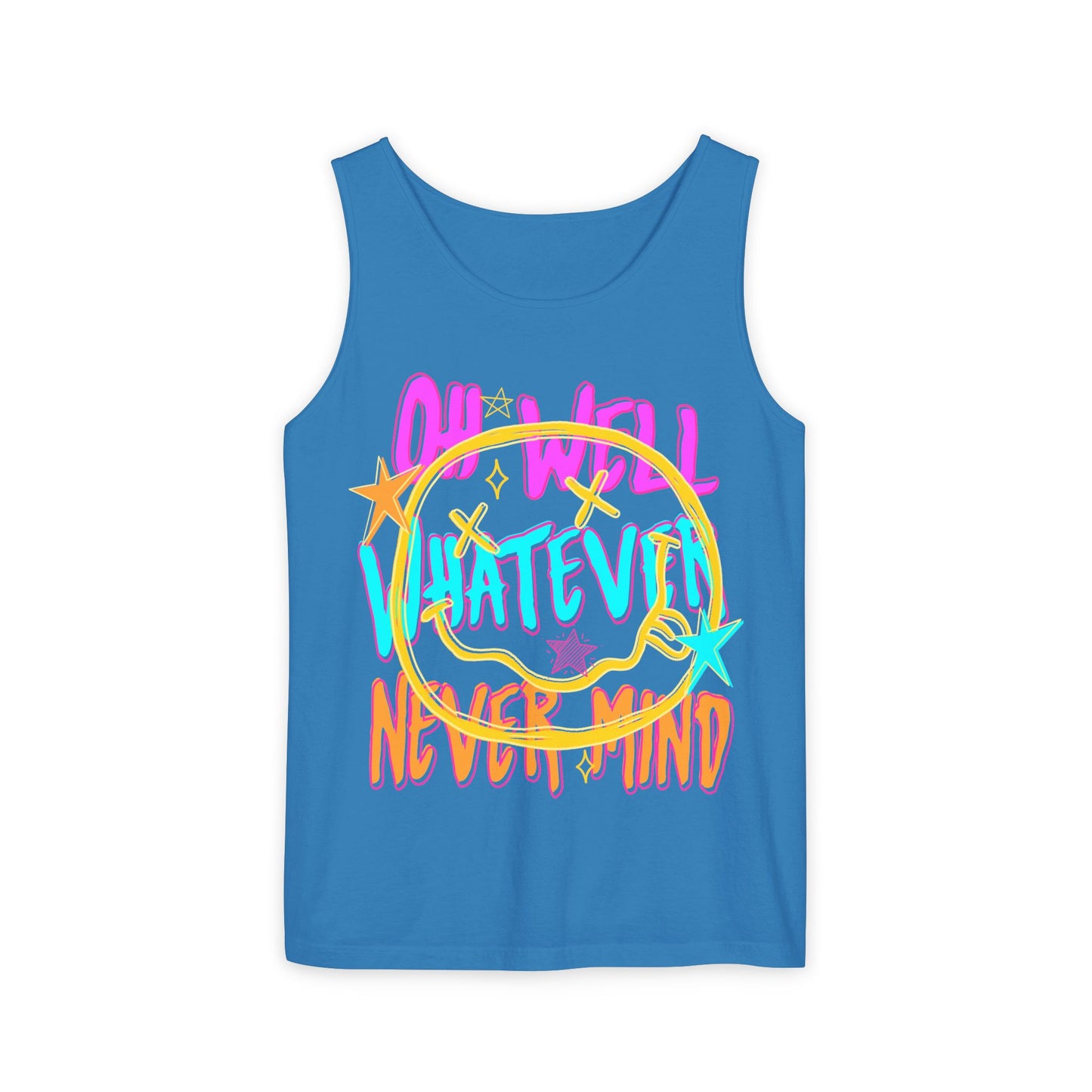 Whatever Tank Top — Colorful Retro 'Oh Well, Whatever, Never Mind' Graphic Tank
