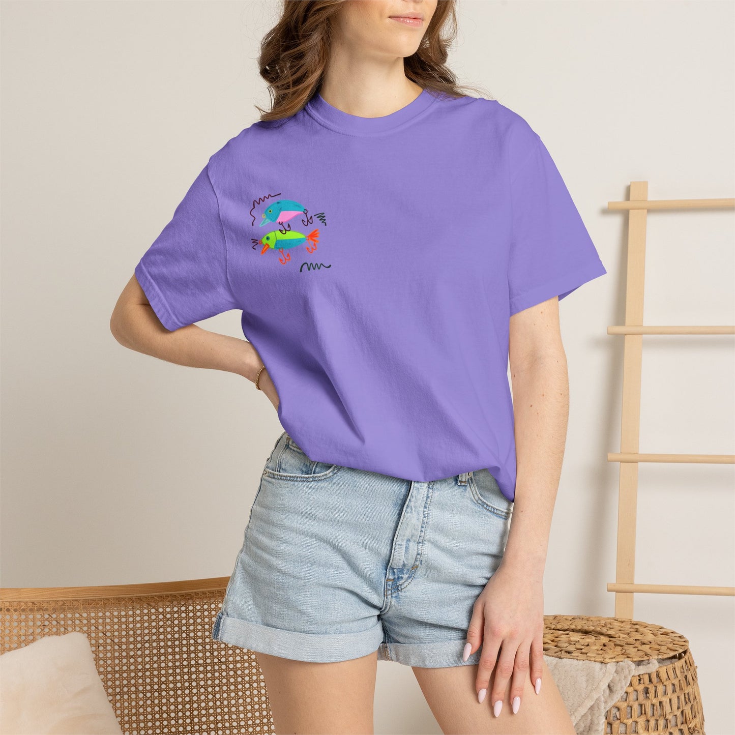 Goin' Fishin' In The Dark T-Shirt — Colorful Fishing Quote Tee