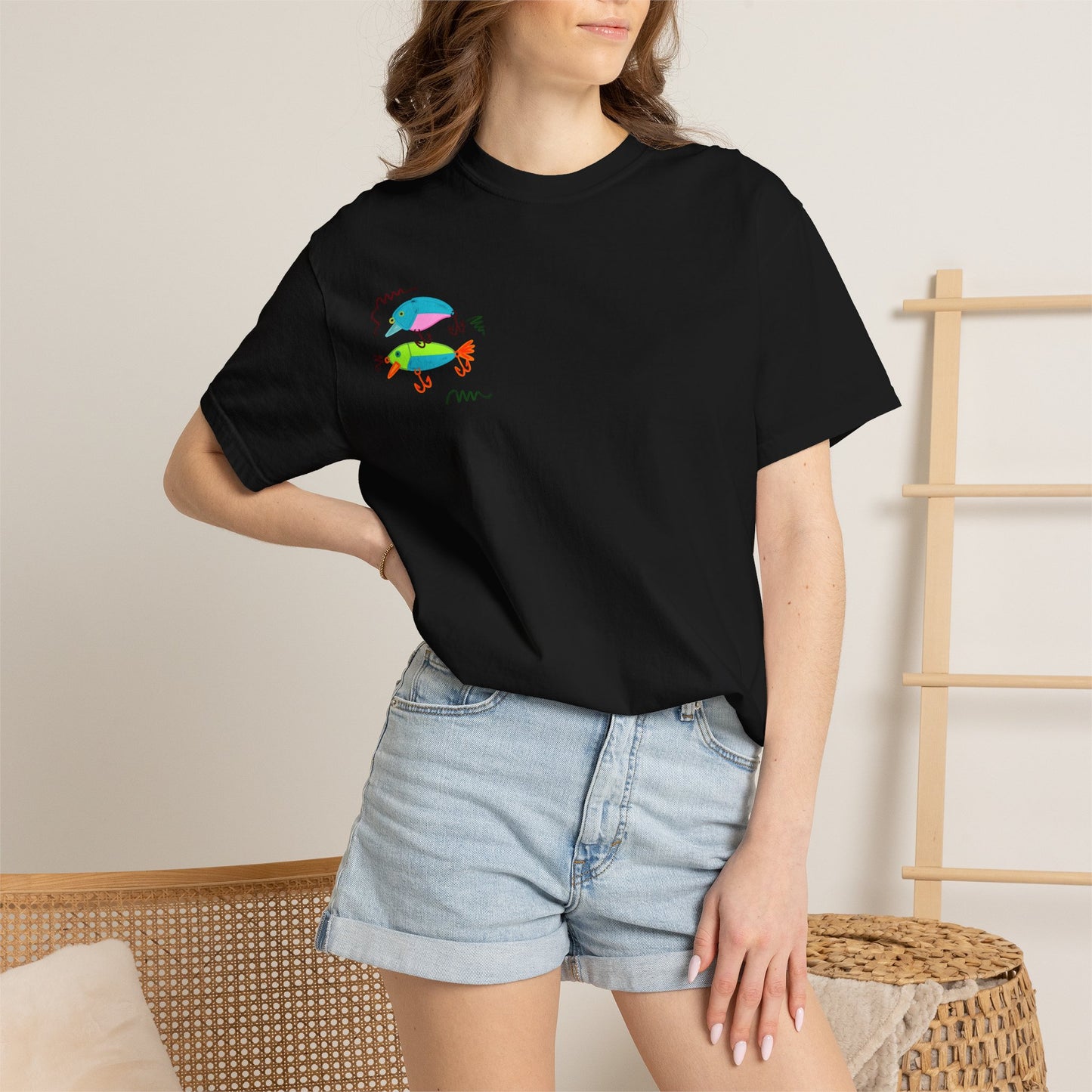 Goin' Fishin' In The Dark T-Shirt — Colorful Fishing Quote Tee